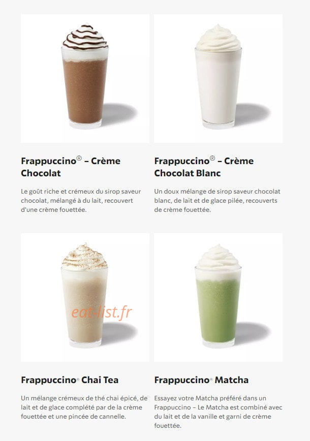 Starbucks Coffee — carte page 12
