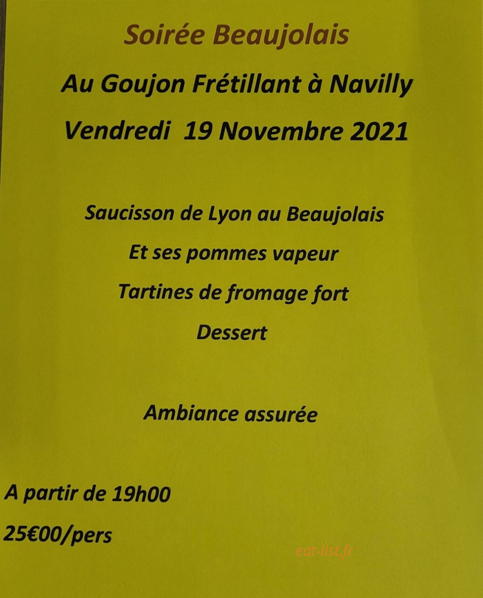 Au Goujon — carte page 1