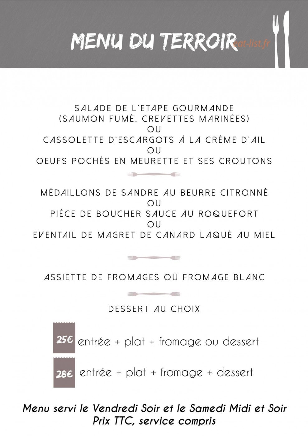 L'Etape Gourmande — carte page 4