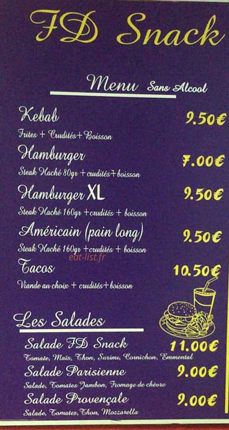 FD snack — carte page 2