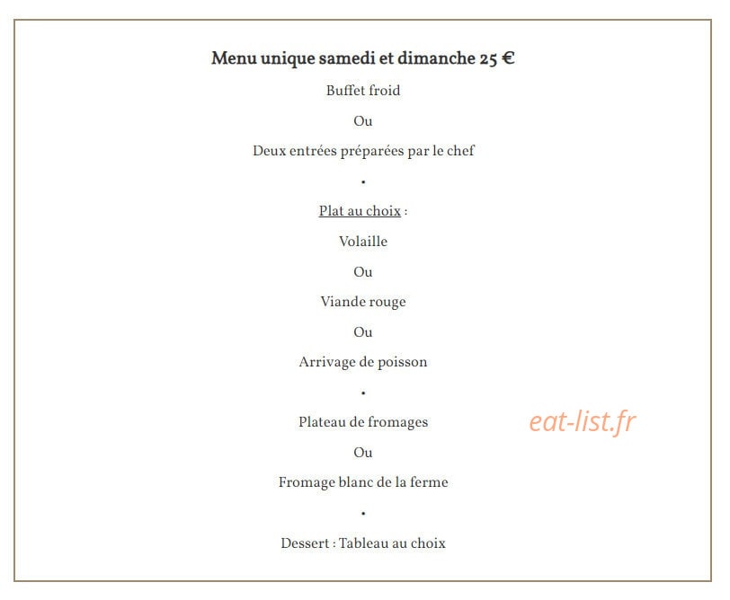 La Taverne Bressane — carte page 2