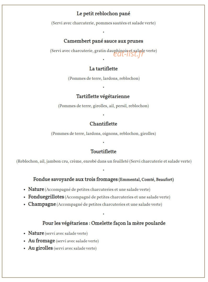 La Taverne Bressane — carte page 4