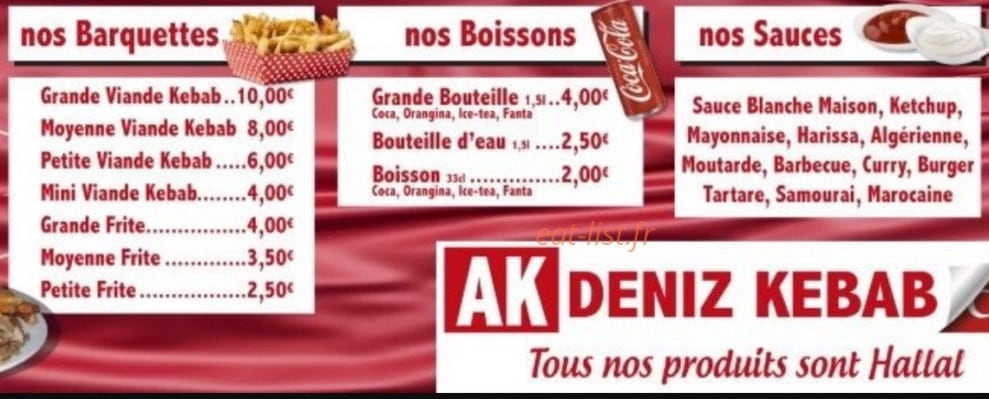 Ak Deniz Kebab — carte page 2