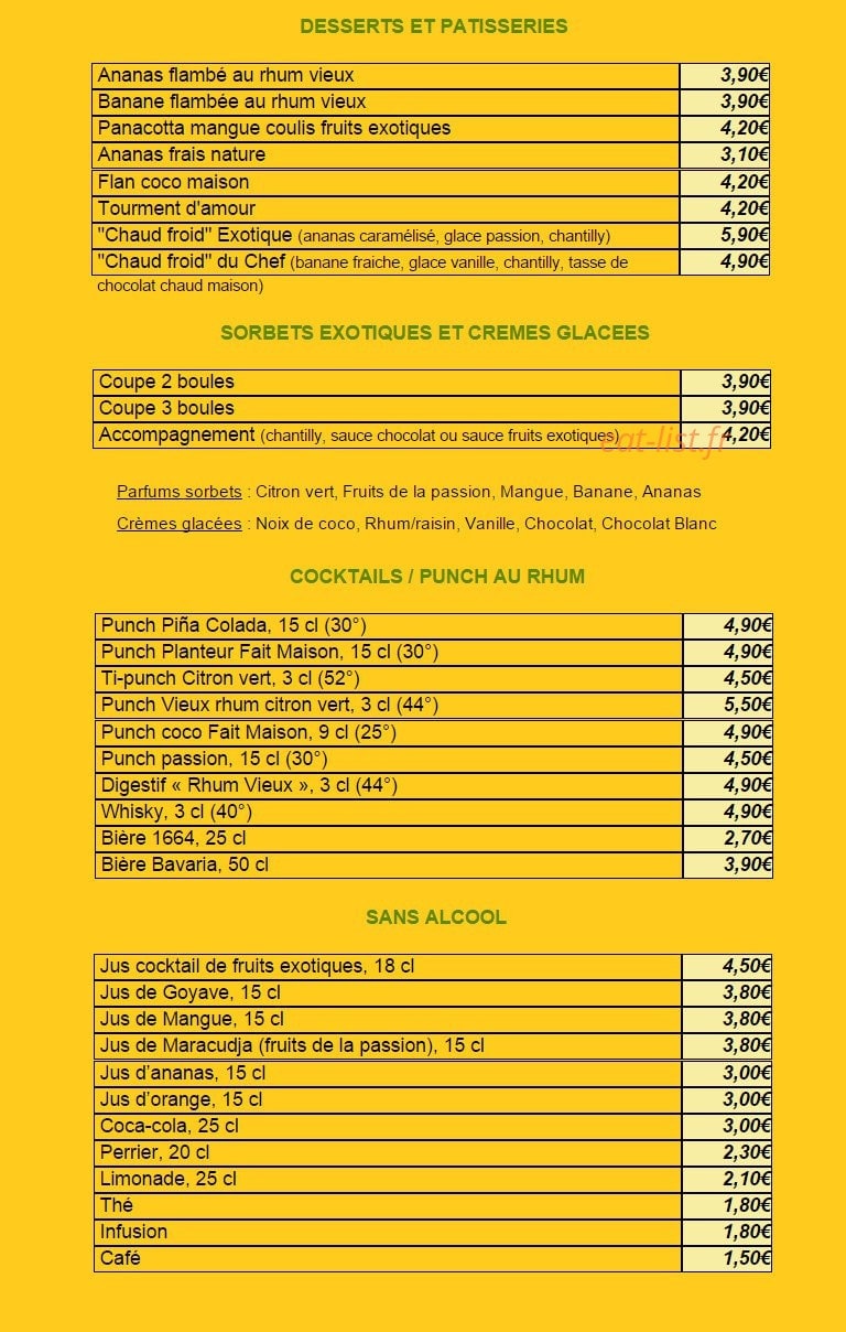 Douce Heure Antillaise — carte page 2