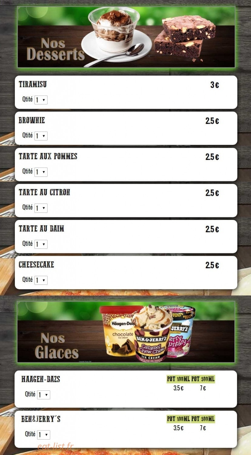 La Strada Pizza — carte page 17