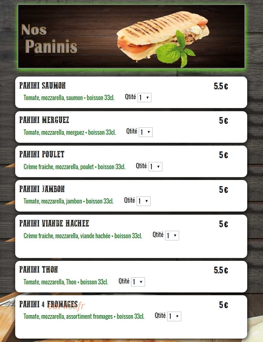 La Strada Pizza — carte page 11