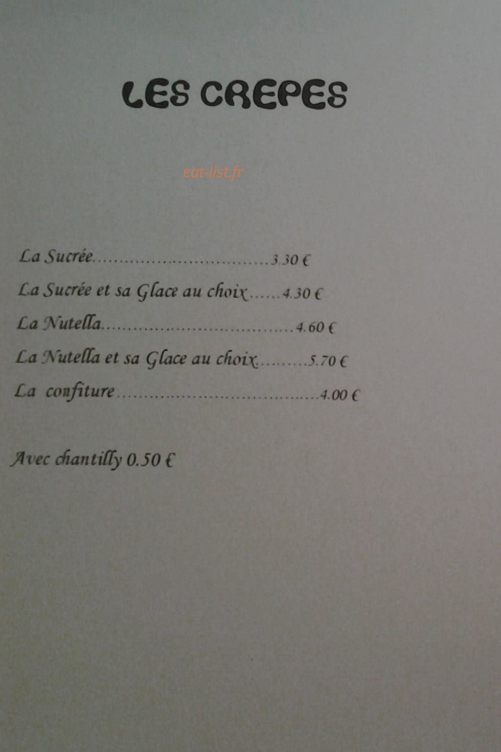 Le Rince Doigts — carte page 3