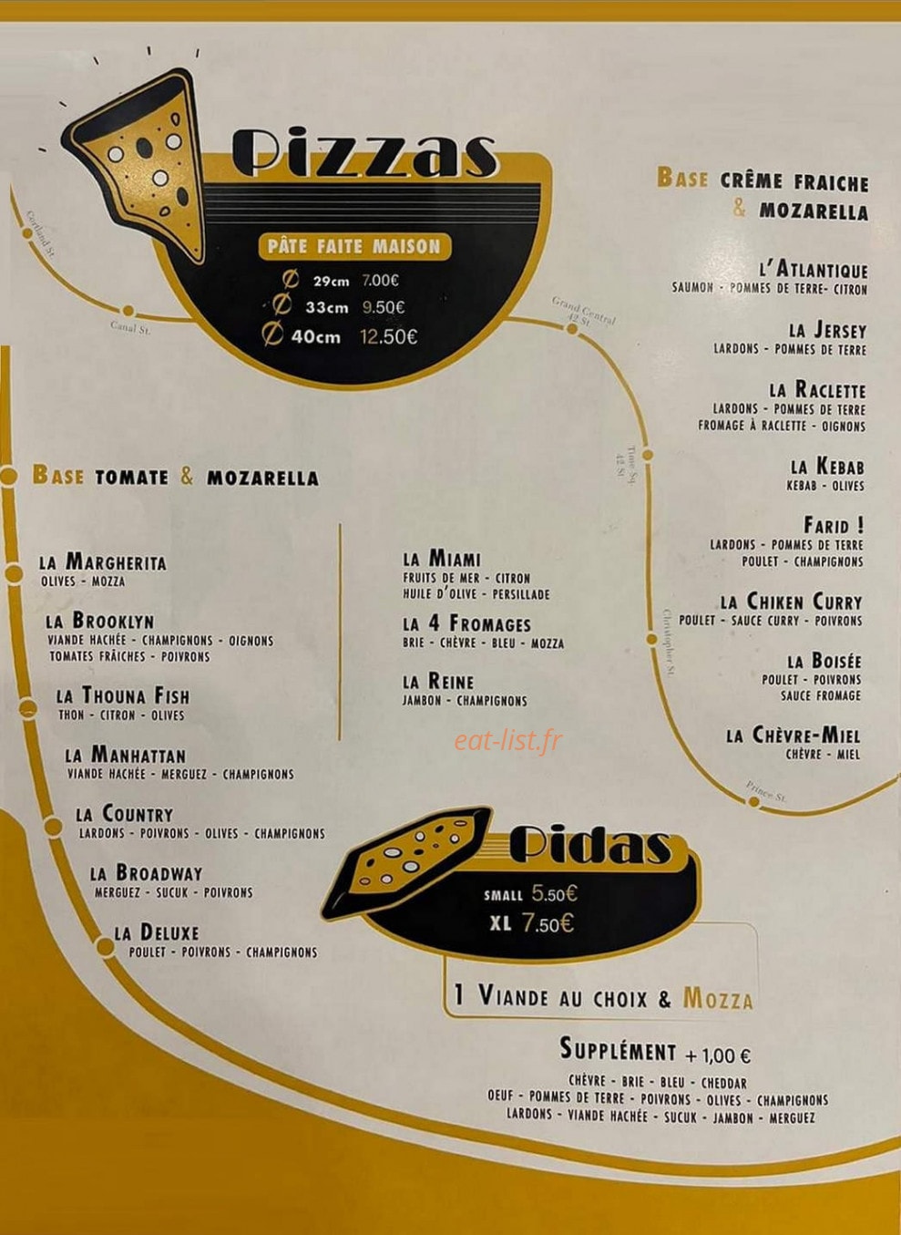 Manhattan Pizza — carte page 3