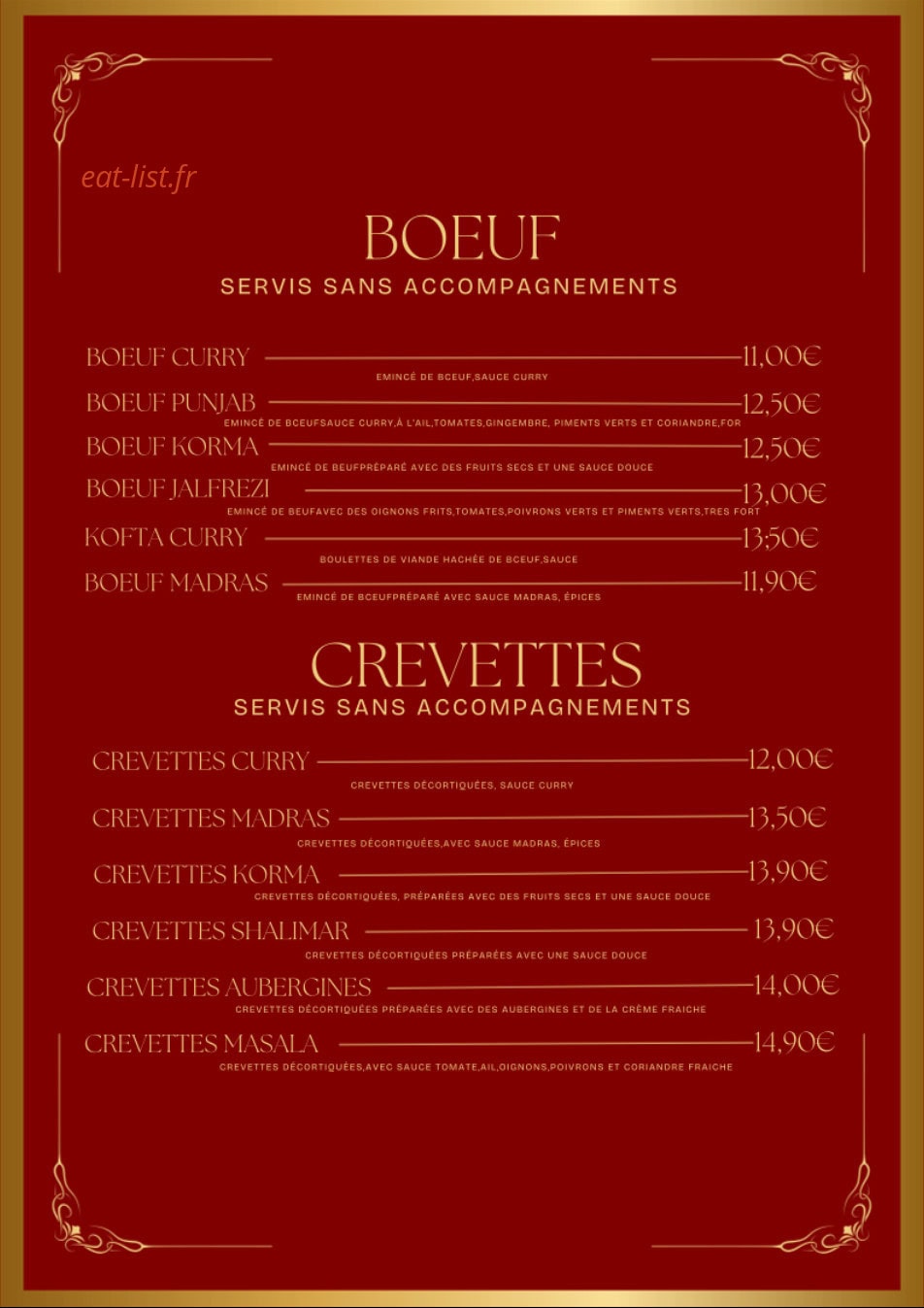 Restaurant Shahi Qila — carte page 4