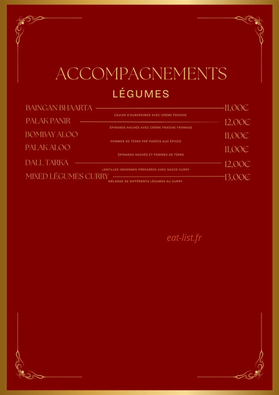 Restaurant Shahi Qila — carte page 7
