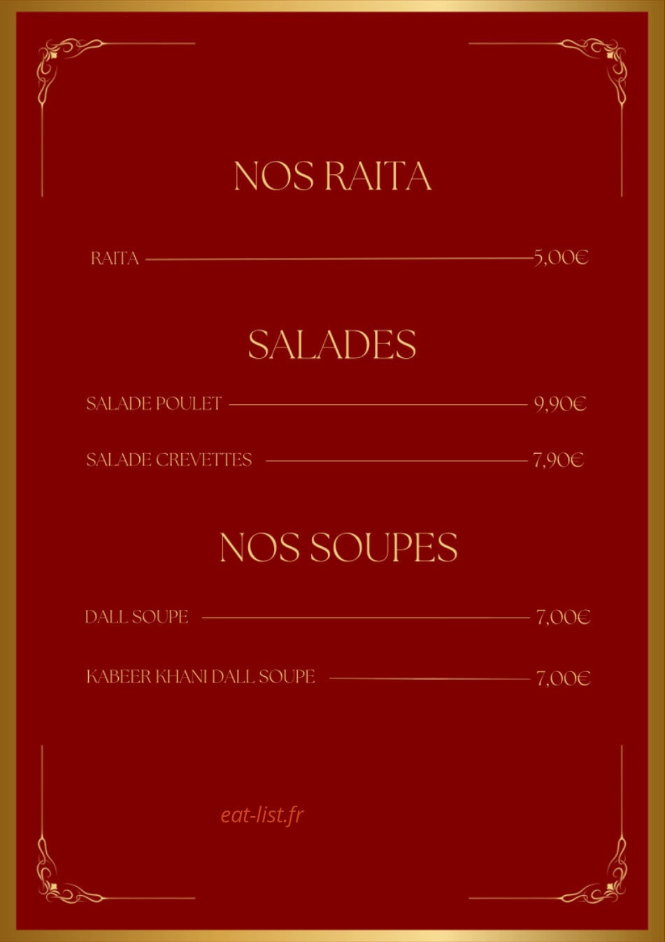 Restaurant Shahi Qila — carte page 8