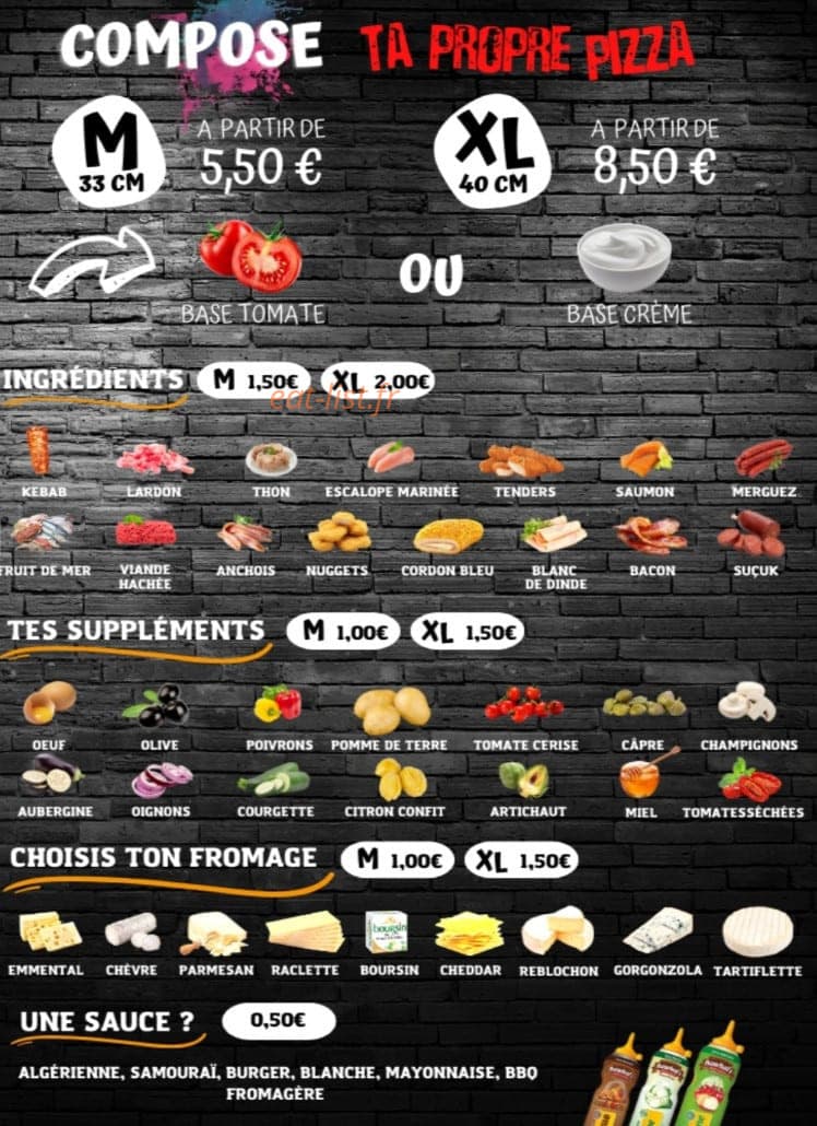 Urban Pizza — carte page 3