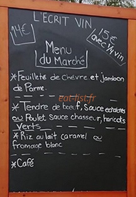 L'écrit Vin — carte page 1