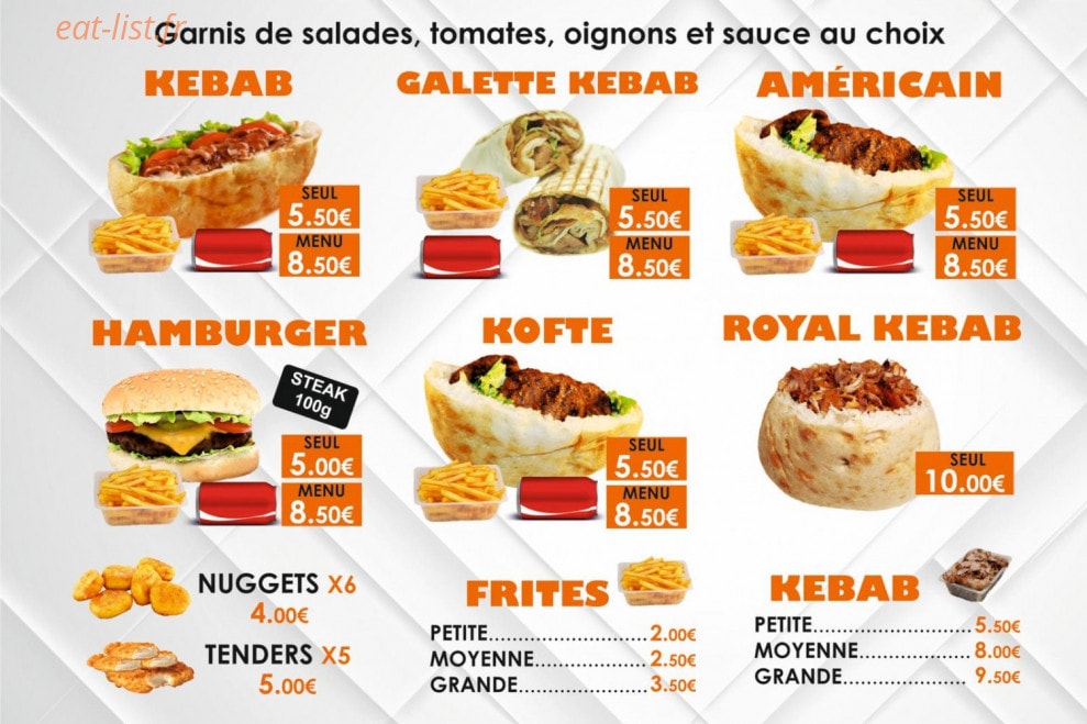 Euro Kebab Pizza — carte page 5