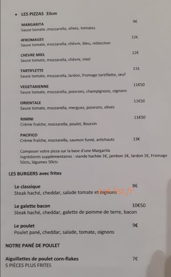 You cuiSine — carte page 1