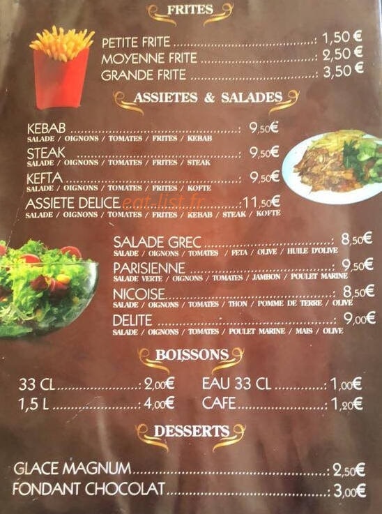 Délice Pizza — carte page 3