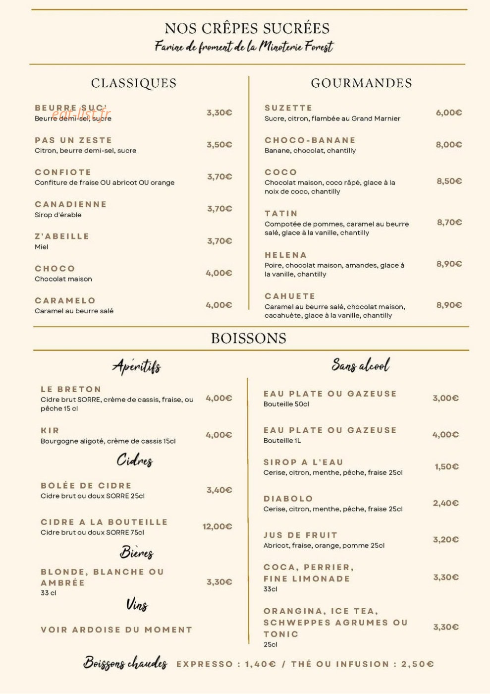 Chez Mamie Belou — carte page 2
