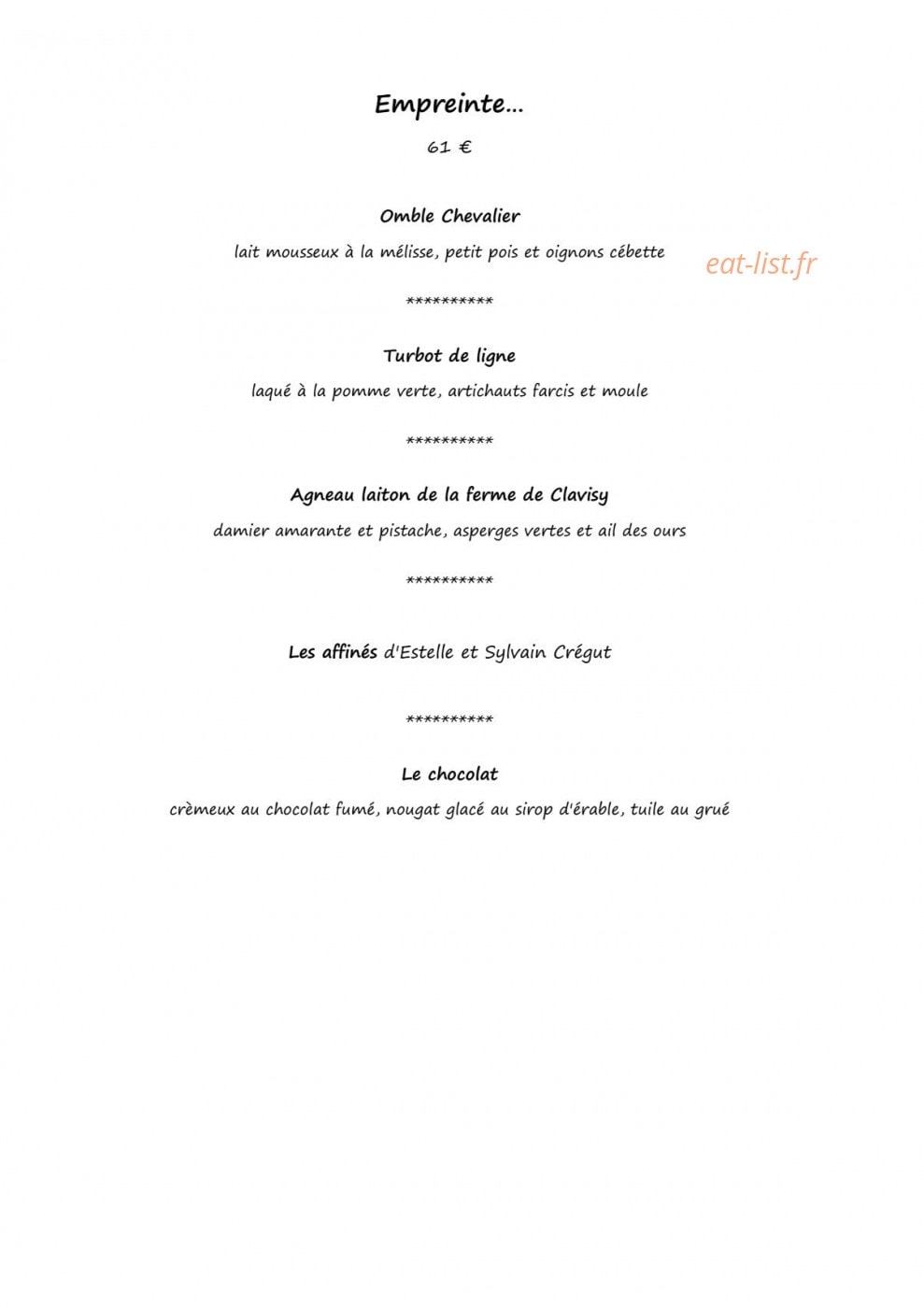 L'empreinte — carte page 5