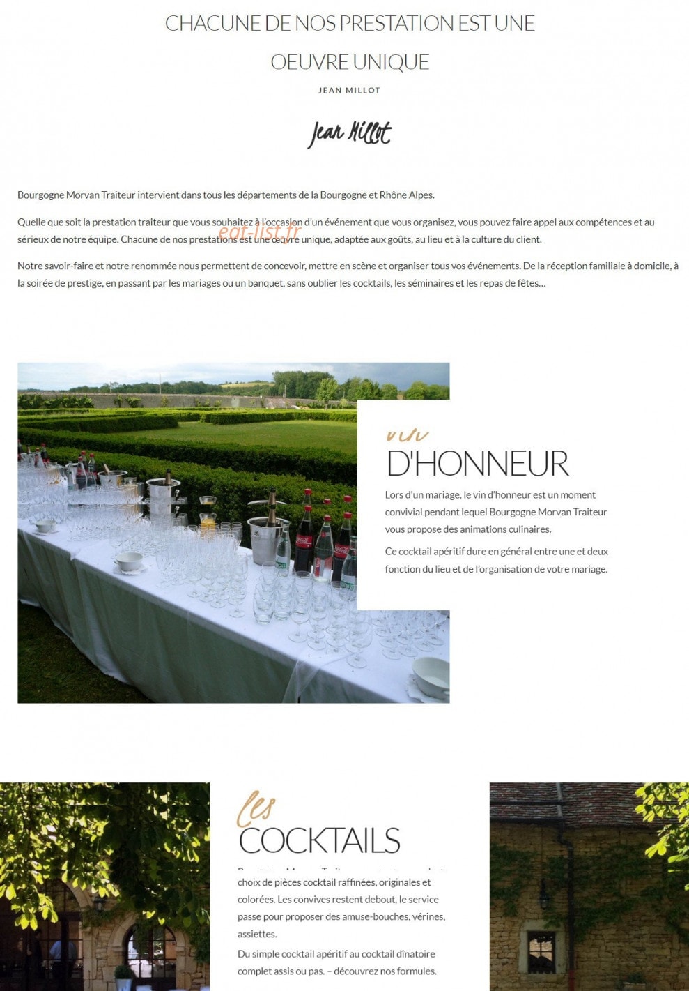 Bourgogne Morvan Traiteur — carte page 1