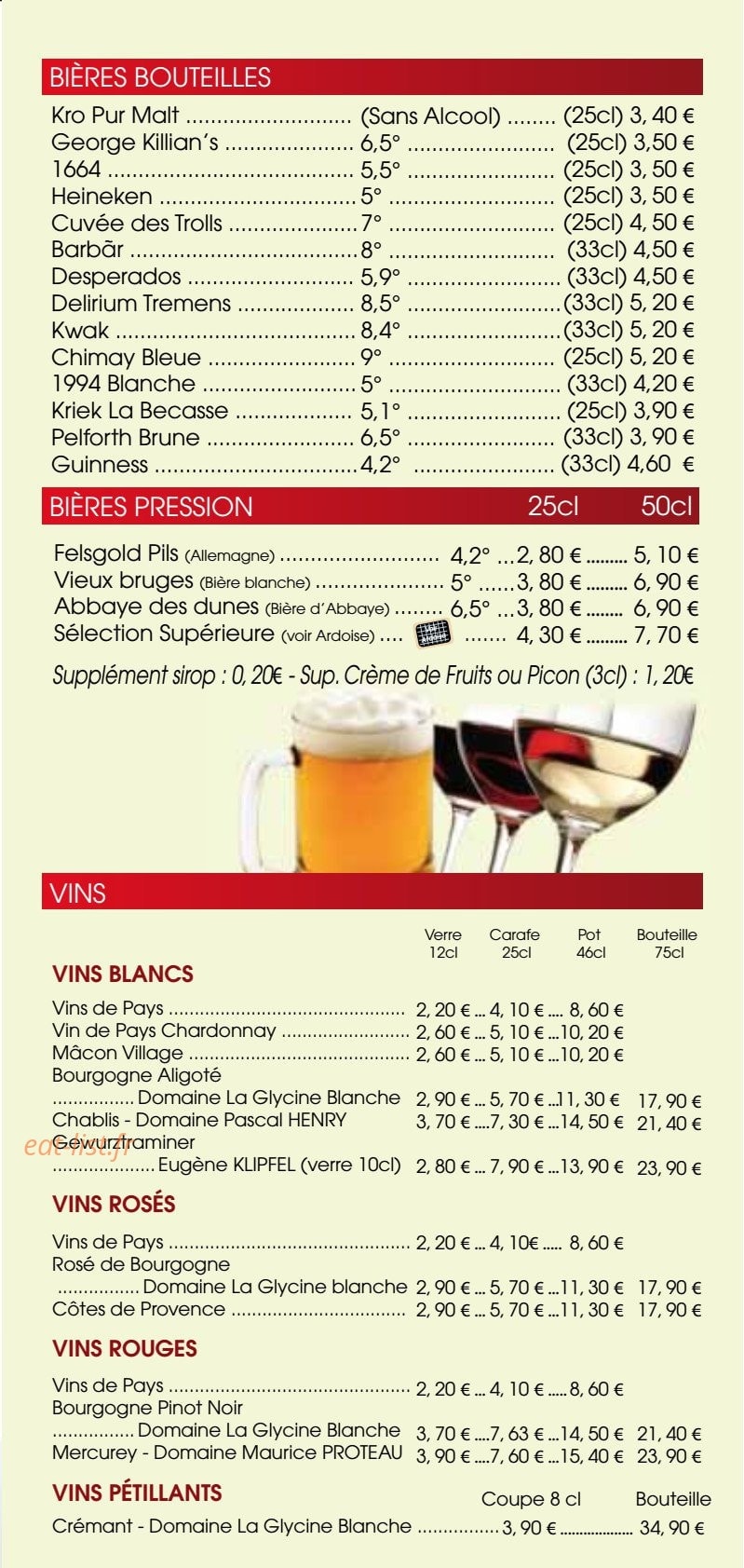 Café des Tilleuls — carte page 3