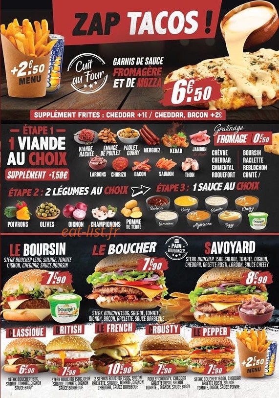 French Pizza — carte page 3