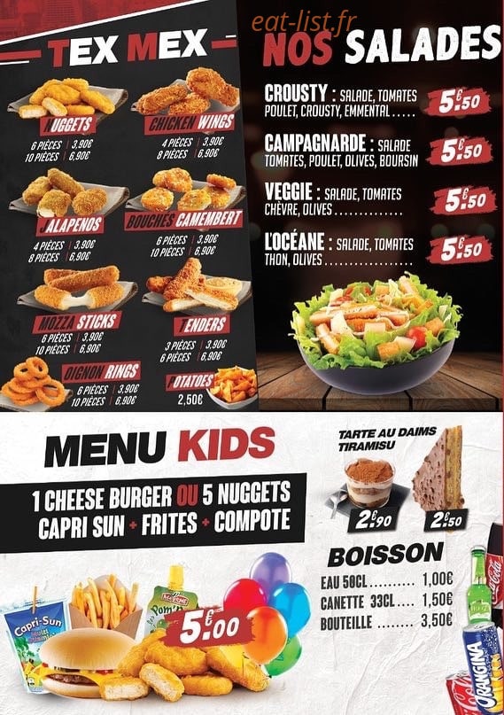 French Pizza — carte page 4