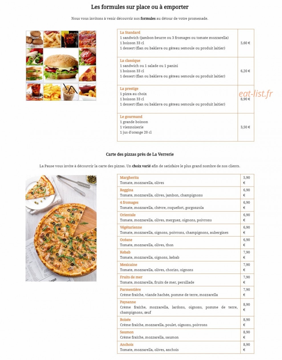 La Pause à Autun - menu et photos
