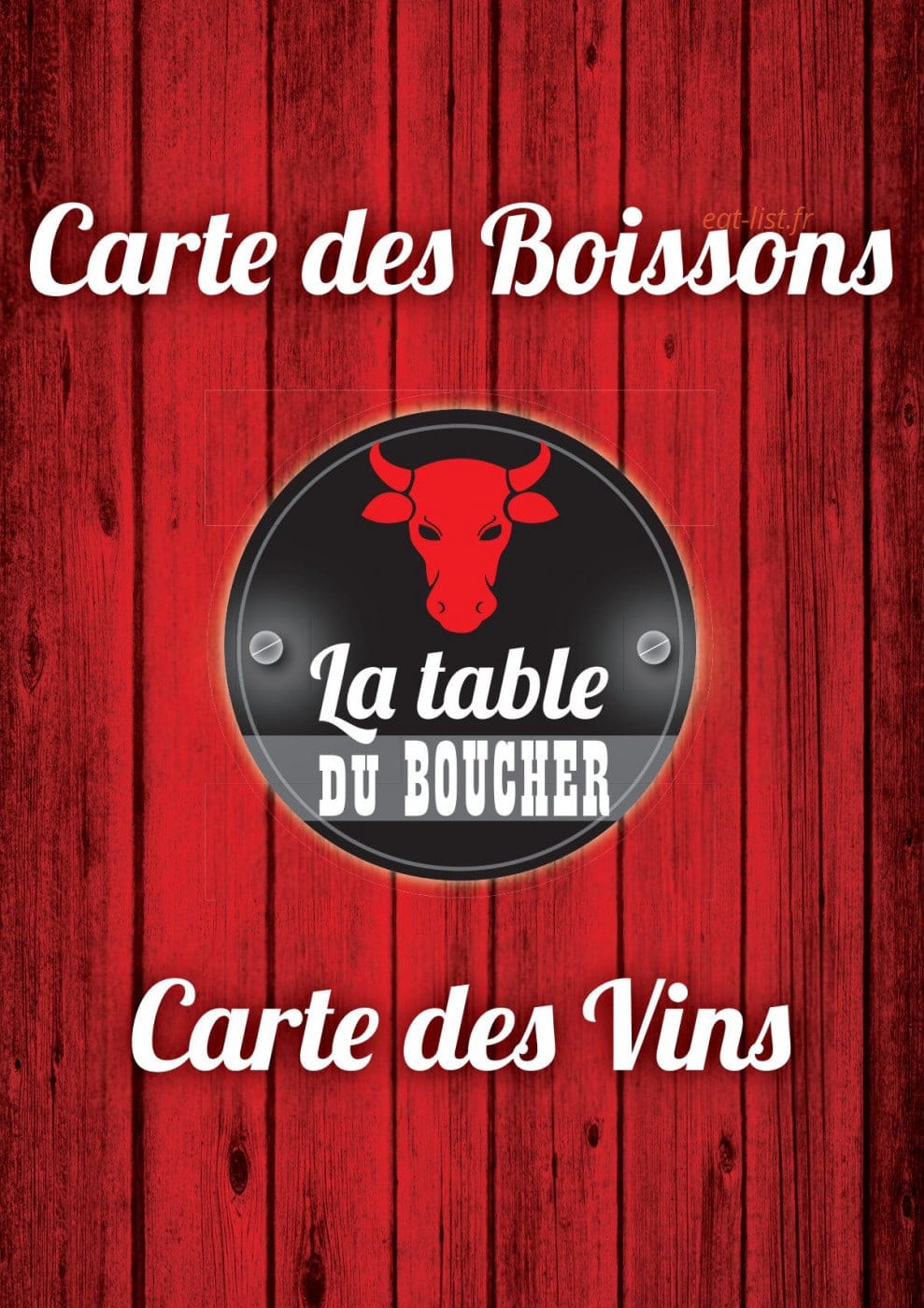 La Table du Boucher — carte page 8