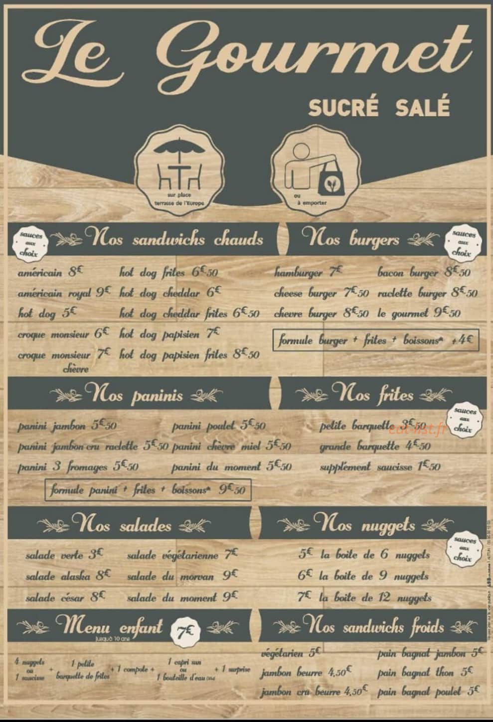 Le Gourmet sucré salé — carte page 2