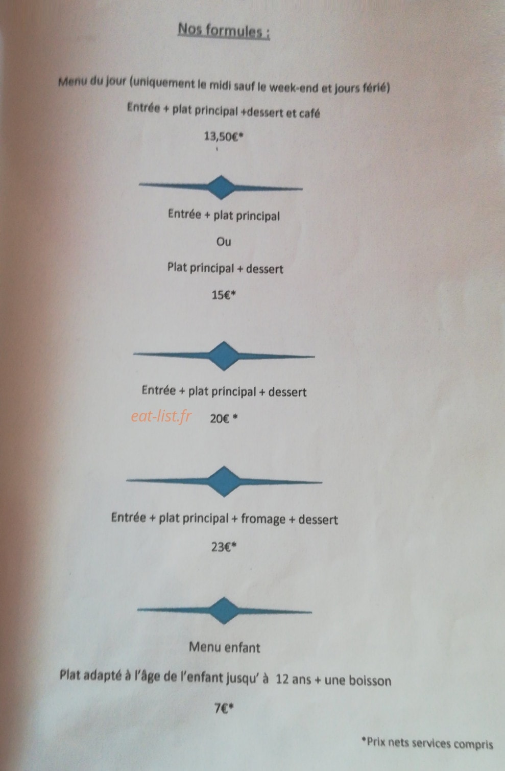 Le Saint Martin — carte page 1