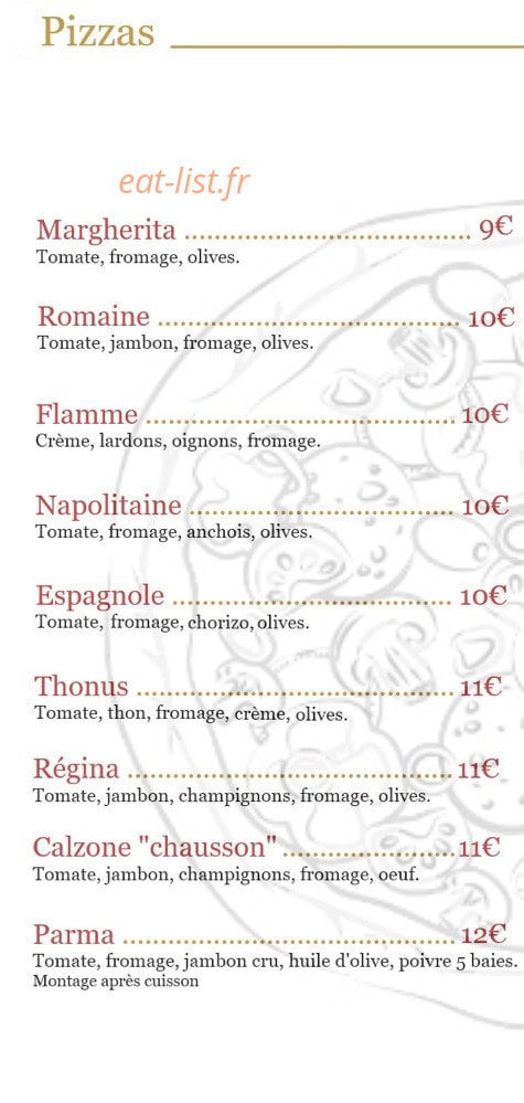 La Pizza — carte page 2