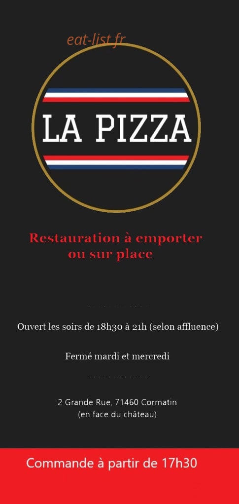 La Pizza — carte page 1