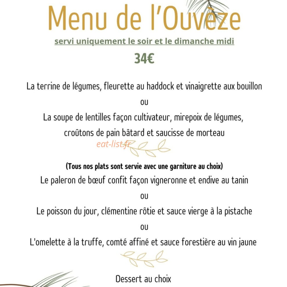 Restaurant l'Épine — carte page 3