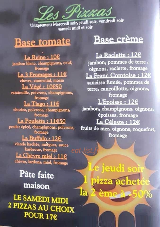 La Patate Gourmande — carte page 1