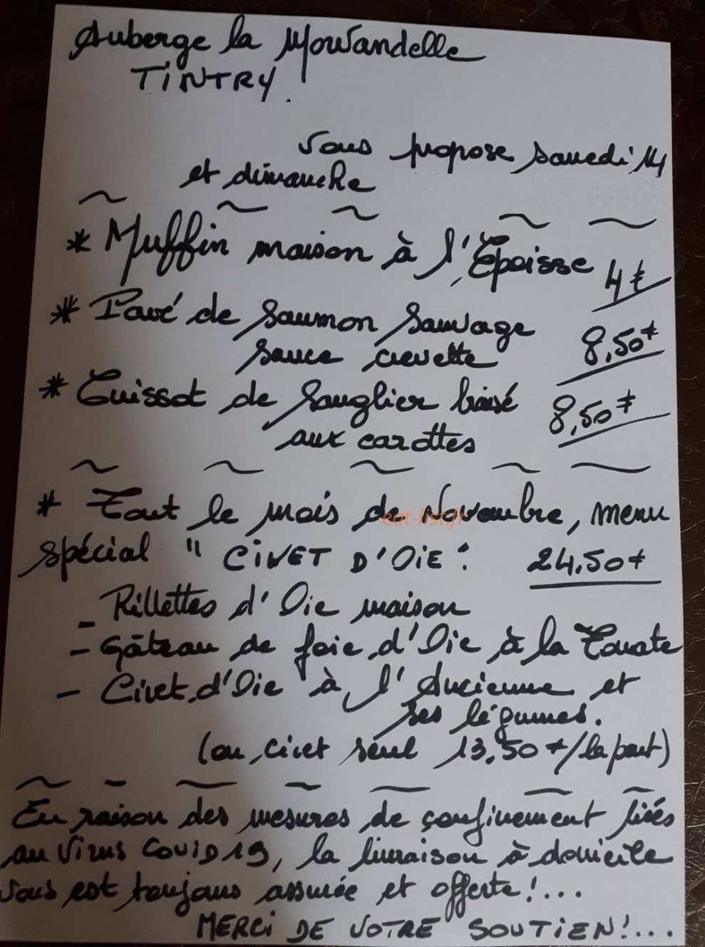 La Morvandelle — carte page 1