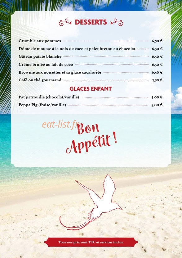 Aux 4 épices — carte page 3