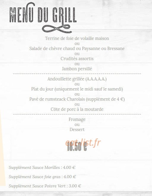 Le Grill — carte page 3