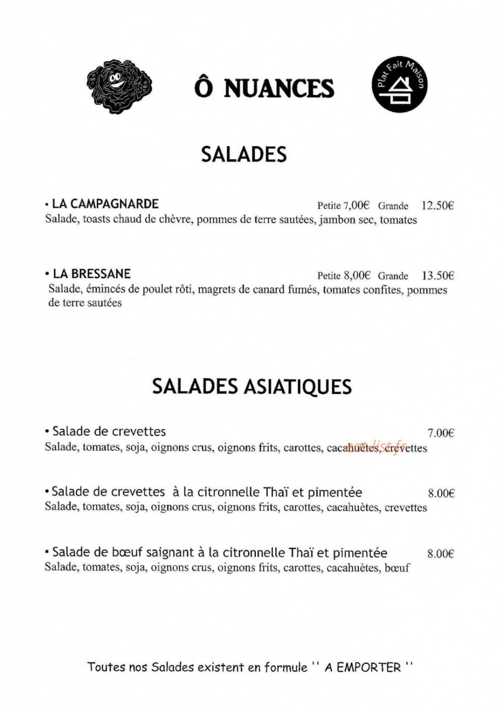 Ô Nuances — carte page 4
