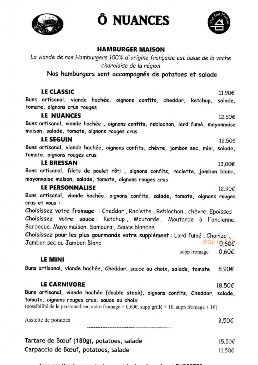 Ô Nuances — carte page 3