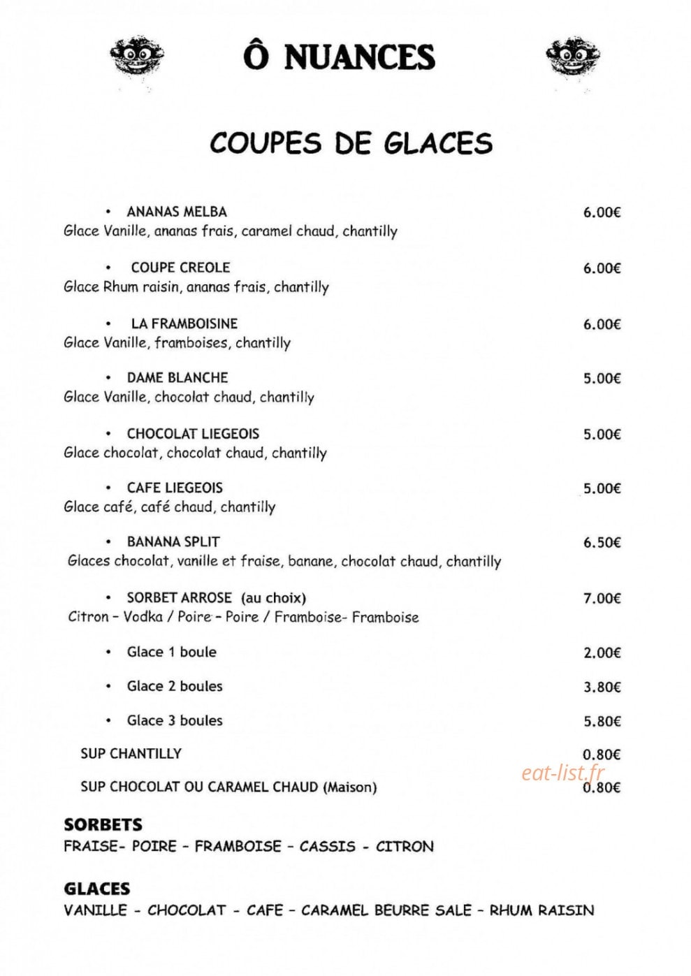 Ô Nuances — carte page 5