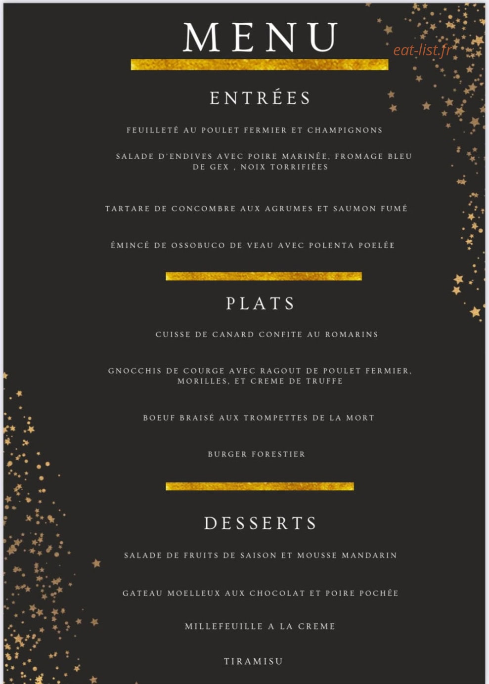 Rest'O Bar Bresse — carte page 1