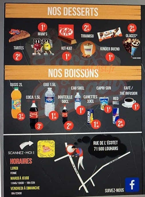 Tacos & Burgers — carte page 4