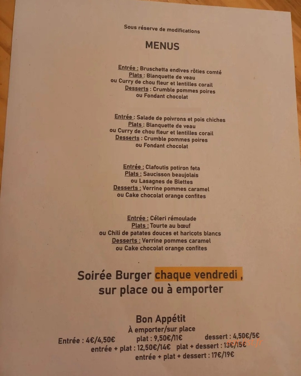 Le Tandem — carte page 1