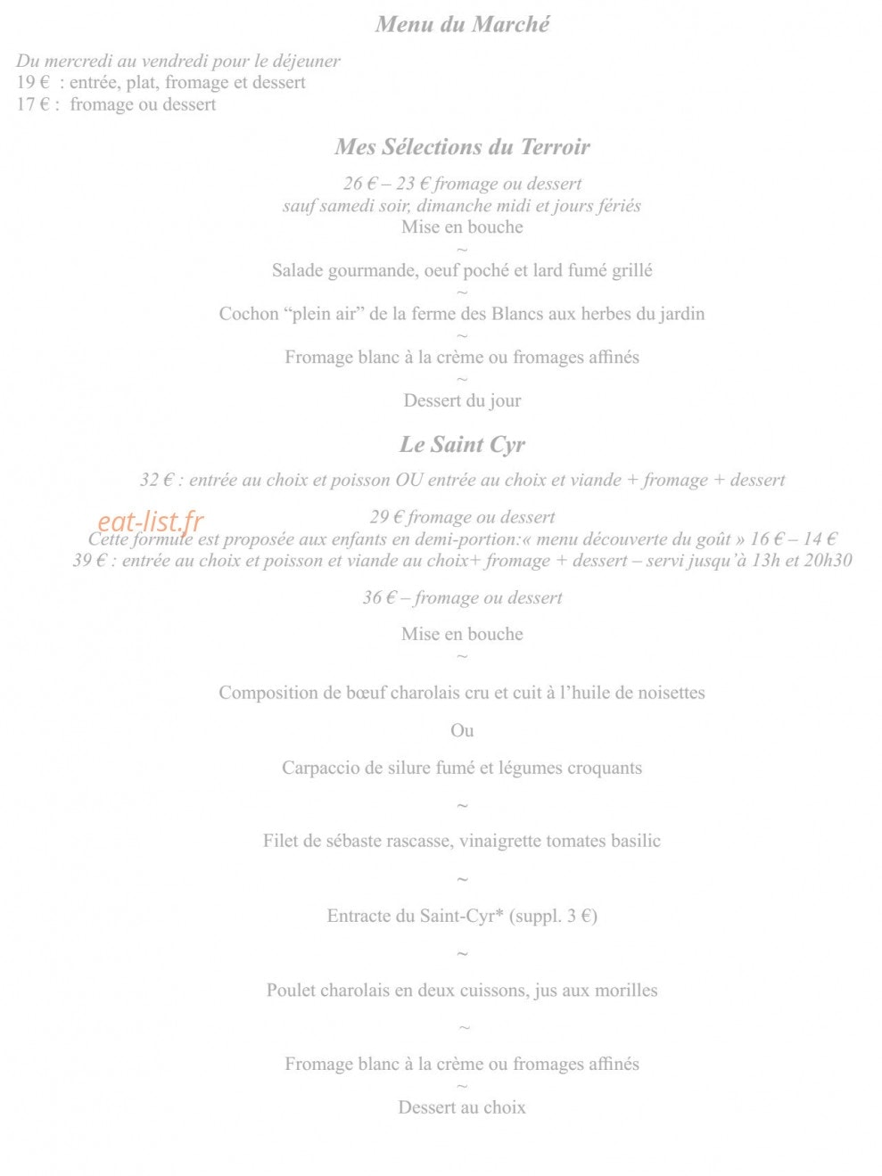 Le Saint Cyr — carte page 1