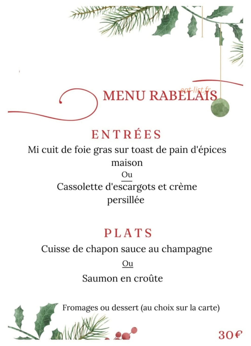 Le Bouchon Tramayon — carte page 1