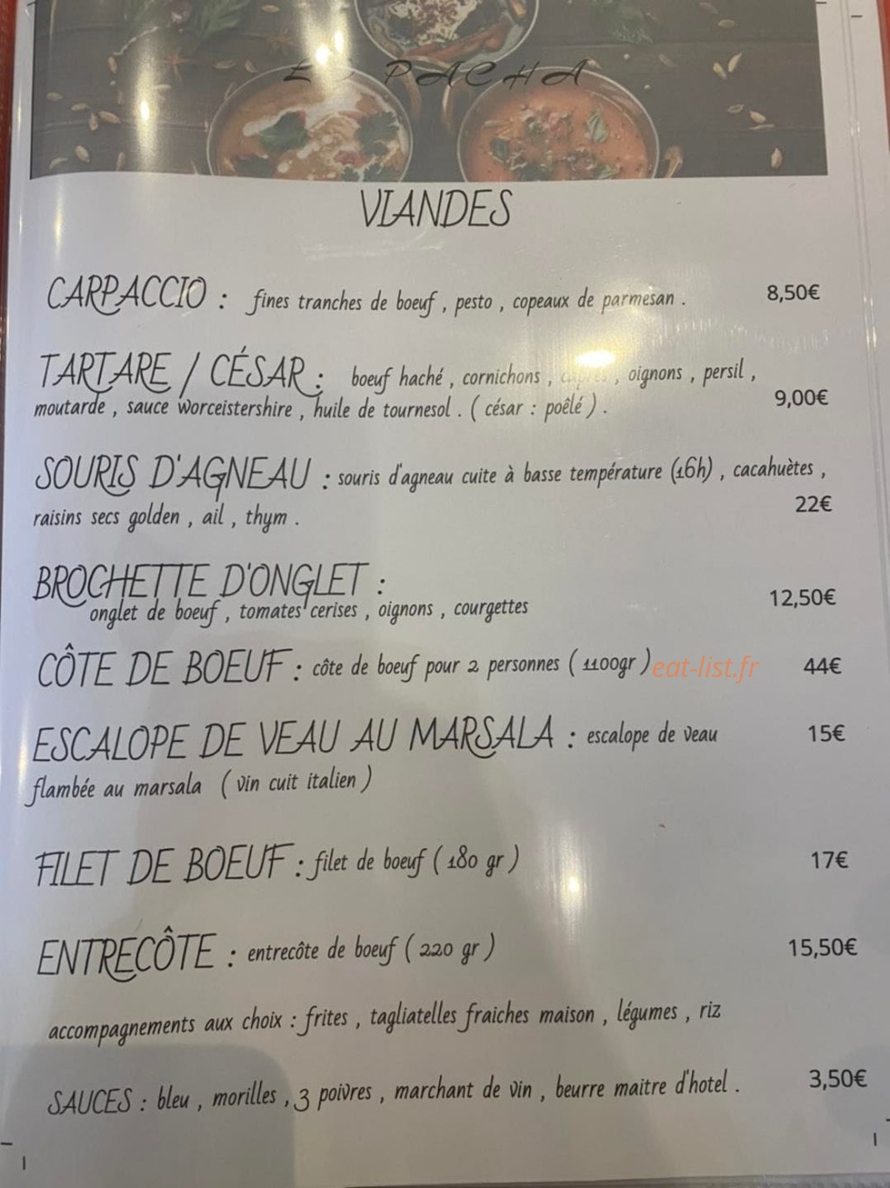 Le Pacha — carte page 5