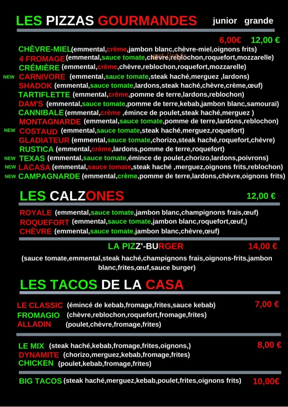La casa della pizza — carte page 3