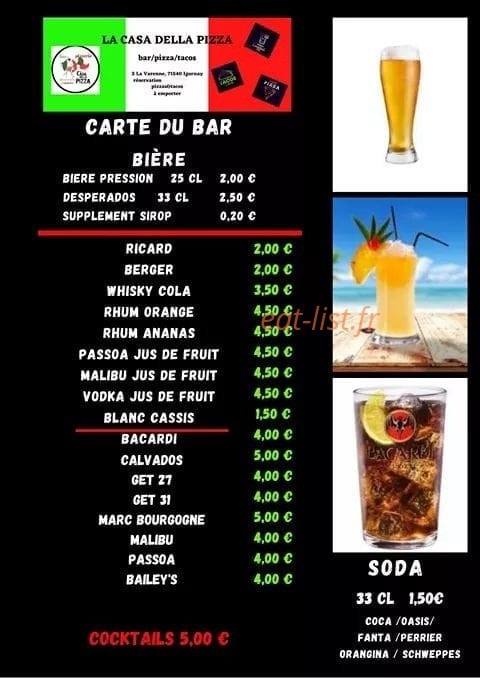 La casa della pizza — carte page 1