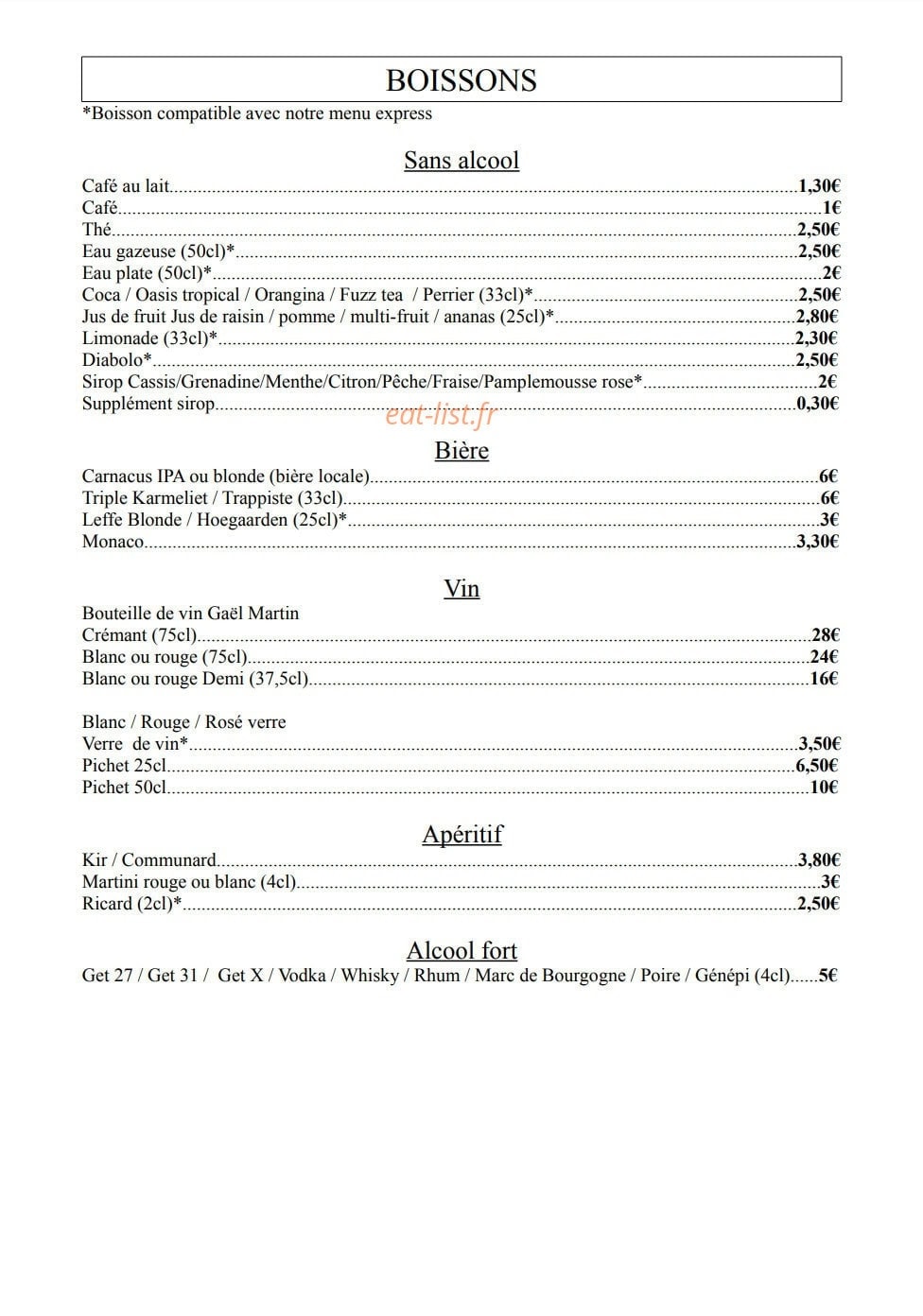Le Motor Grill — carte page 3