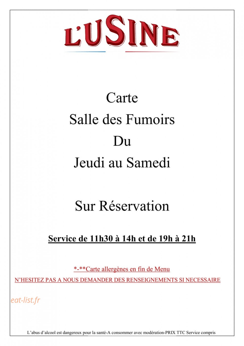 L'usine — carte page 1